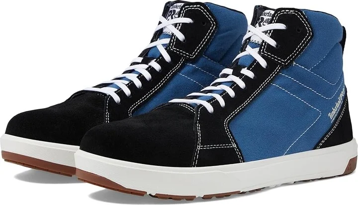 Timberland PRO Berkley Hi Composite Safety Toe Shoes Blue/White : Men's 7 - Women's 8.5 Medium, Synthetic - Image 5