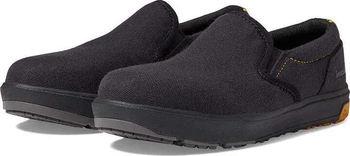 Timberland PRO Berkley Slip-On Composite Safety Toe Men's Shoes Grey/Yellow : 3.5 D - Medium, Canvas