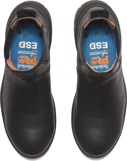 Timberland PRO Birchline Chelsea Composite Safety Toe Static Dissipative Women's Work Boots Black Escape : 10 D - Wide, Leather - Image 2