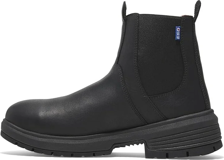 Timberland PRO Birchline Chelsea Composite Safety Toe Static Dissipative Women's Work Boots Black Escape : 10 D - Wide, Leather - Image 6