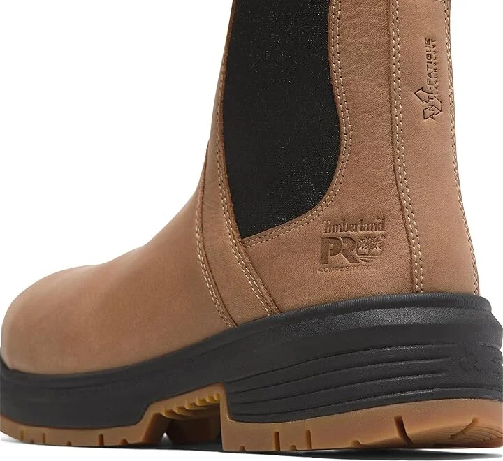 Timberland PRO Birchline Chelsea Composite Safety Toe Women's Work Boots Biscuit Camper Brown : 10 C - Medium, Leather - Image 4