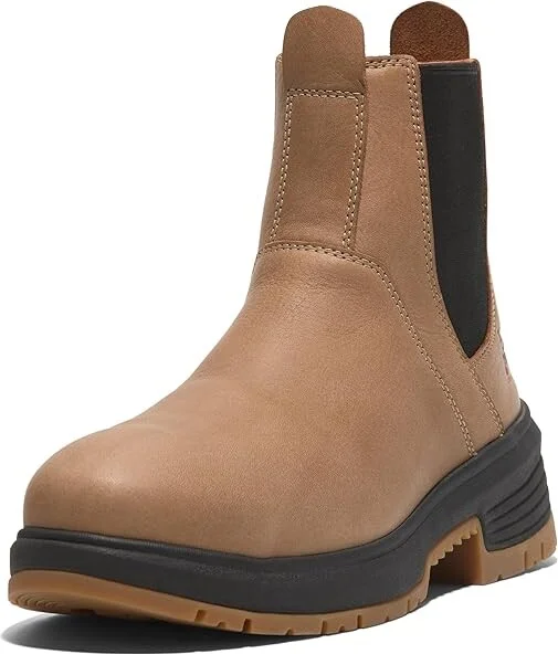 Timberland PRO Birchline Chelsea Composite Safety Toe Women's Work Boots Biscuit Camper Brown : 10 C - Medium, Leather - Image 5