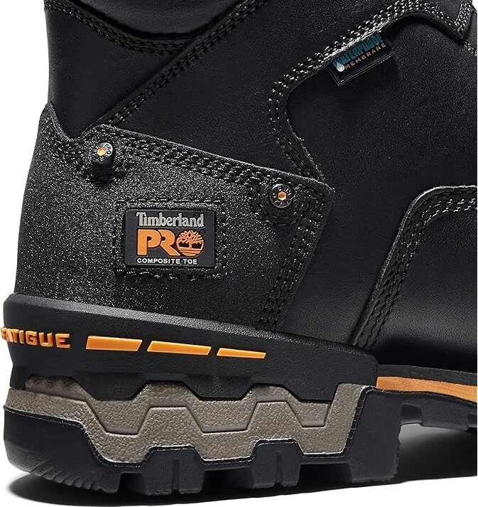Timberland PRO Boondock 6 Composite Safety Toe Waterproof Men's Work Lace-up Boots Black-2024 NEW : 12 D - Medium, Leather - Image 3