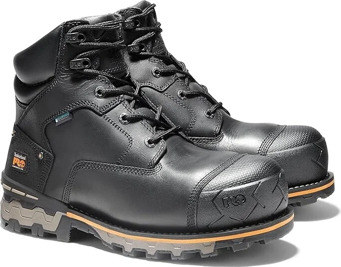 Timberland PRO Boondock 6 Composite Safety Toe Waterproof Men's Work Lace-up Boots Black-2024 NEW : 12 D - Medium, Leather - Image 4