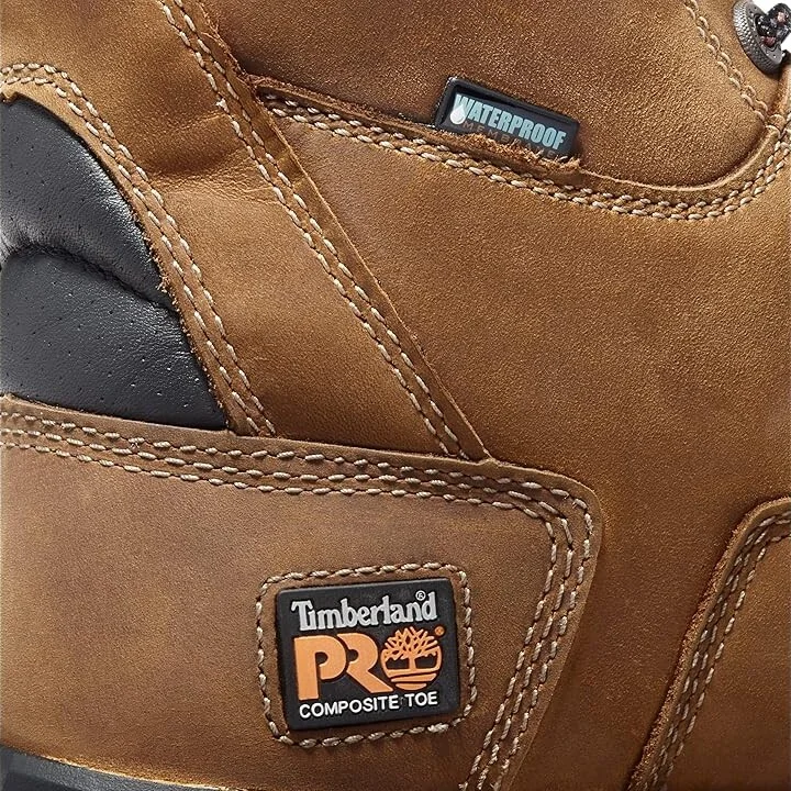 Timberland PRO Boondock 8 Comp Toe WP Men's Work Boots Brown 5 : 15 E - Wide, Leather - Image 4