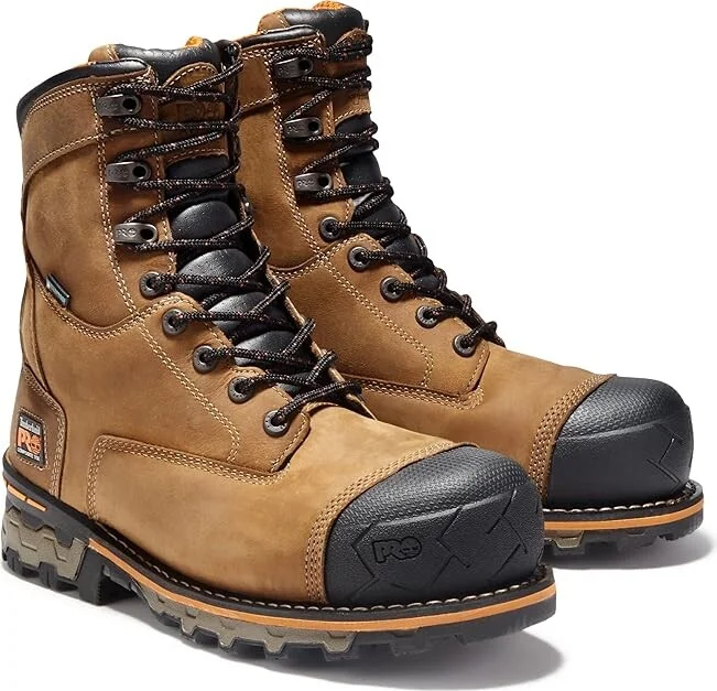 Timberland PRO Boondock 8 Comp Toe WP Men's Work Boots Brown 5 : 15 E - Wide, Leather - Image 5