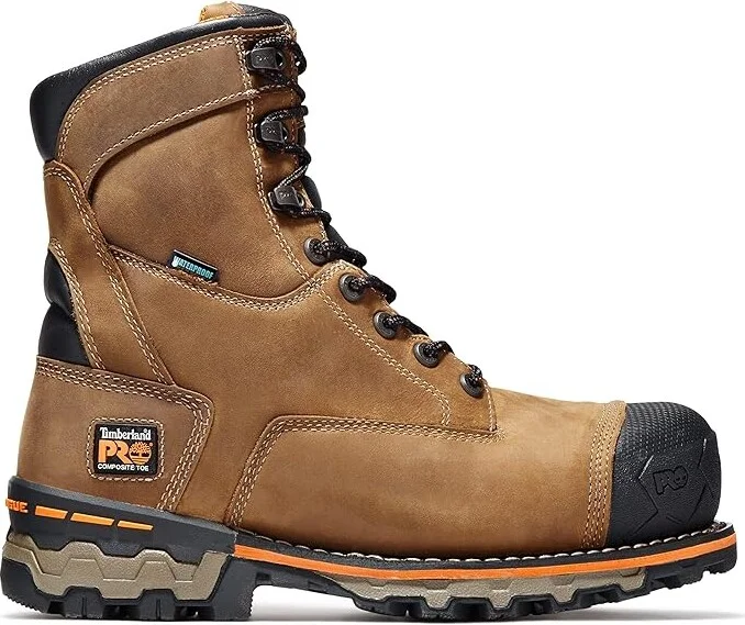Timberland PRO Boondock 8 Comp Toe WP Men's Work Boots Brown 5 : 15 E - Wide, Leather - Image 6