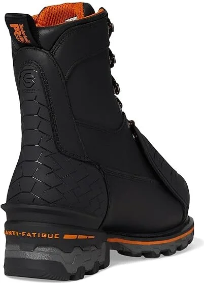 Timberland PRO Boondock 8 Inch Composite Safety Toe Puncture Resistant External MetGuard Men's Work Boots Black : 7 E - Wide, Leather - Image 4