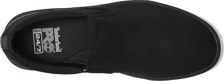 Timberland PRO Burbank Slip-On Soft Toe Work Lace-up Boots Black : Men's 3.5 - Women's 5 Medium, Canvas - Image 2