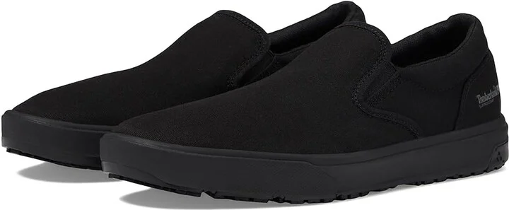 Timberland PRO Burbank Slip-On Soft Toe Work Lace-up Boots Black : Men's 3.5 - Women's 5 Medium, Canvas