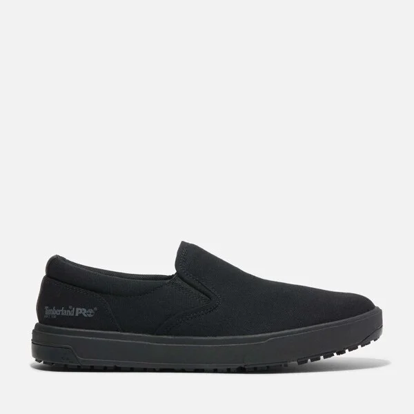 Timberland PRO Burbank Slip-On Soft Toe Work Shoe, Black, W