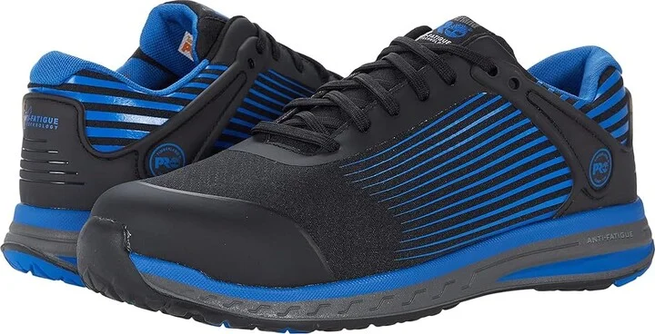 Timberland PRO Day One Safety Drivetrain Low Composite Safety Toe Women's Shoes Black/Pantone Blue : 6 C - Medium, Textile