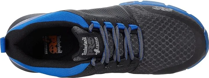 Timberland PRO Day One Safety Radius Low Composite Safety Toe Men's Shoes Charcoal/Pantone Blue : 15 D - Medium, Textile/Synthetic - Image 2