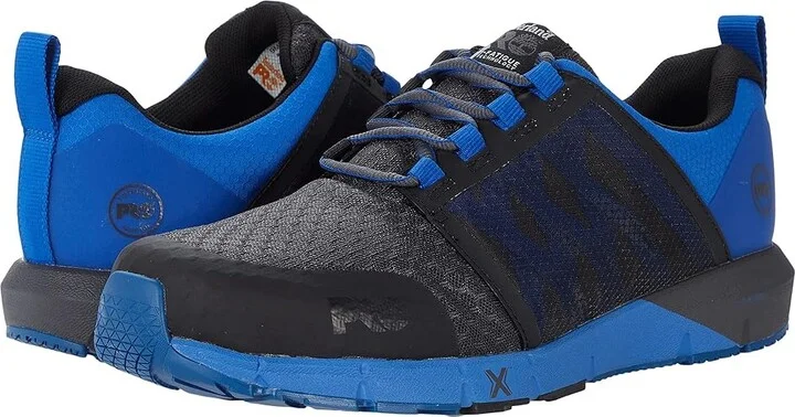 Timberland PRO Day One Safety Radius Low Composite Safety Toe Men's Shoes Charcoal/Pantone Blue : 15 D - Medium, Textile/Synthetic