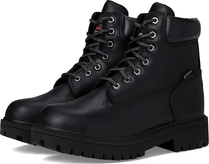 Timberland PRO Direct Attach 6 Steel Toe Men's Work Lace-up Boots Black-2024 NEW : 10 E - Wide, Leather