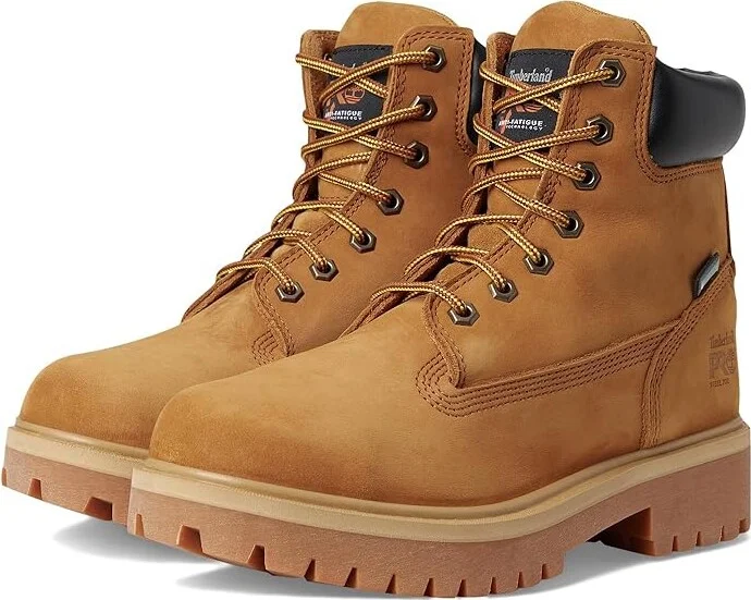 Timberland PRO Direct Attach 6 Steel Toe Men's Work Lace-up Boots Wheat-2024 NEW : 8 E - Wide, Leather