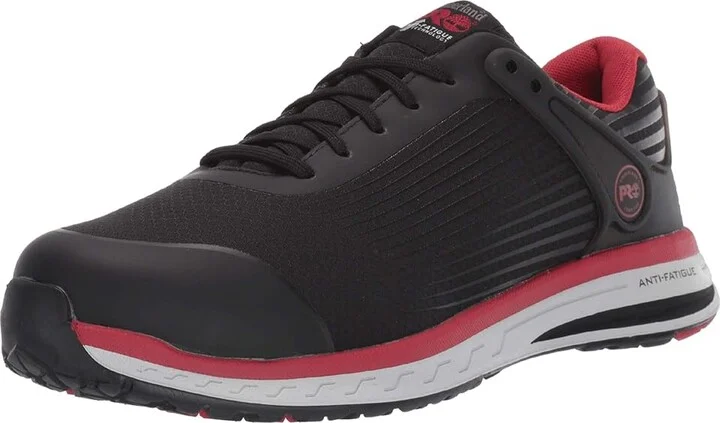 Timberland PRO Drivetrain Composite Safety Toe Men's Shoes Black/Red : 10.5 D - Medium, Textile - Image 2
