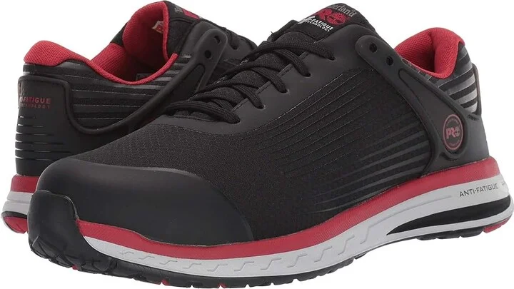 Timberland PRO Drivetrain Composite Safety Toe Men's Shoes Black/Red : 10.5 D - Medium, Textile