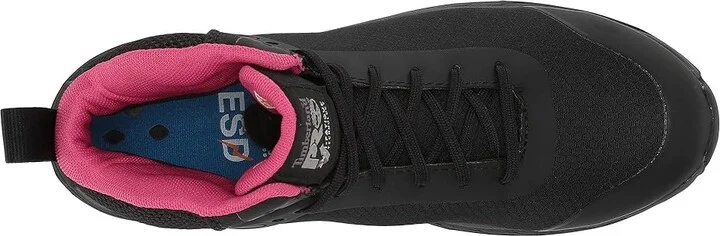 Timberland PRO Drivetrain Mid Composite Safety Toe Static Dissipative Women's Boots Black/Pink : 8.5 C - Medium, Textile - Image 2