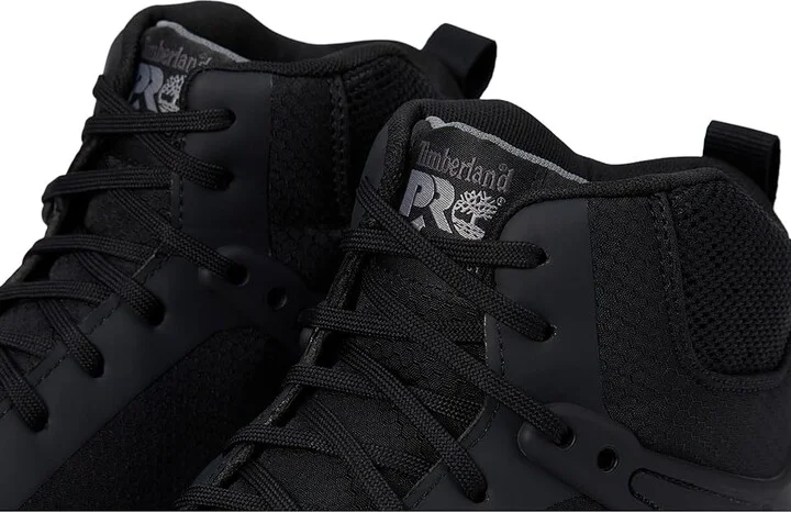 Timberland PRO Drivetrain SD35 Mid Composite Safety Toe SD Men's Work Boots Black/Grey : 15 E - Wide, Textile - Image 5