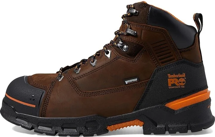 Timberland PRO Endurance EV 6 Composite Safety Toe Puncture Resistant Waterproof Men's Shoes Walnut/Orange : 7 D - Medium, Leather/Rubber - Image 6