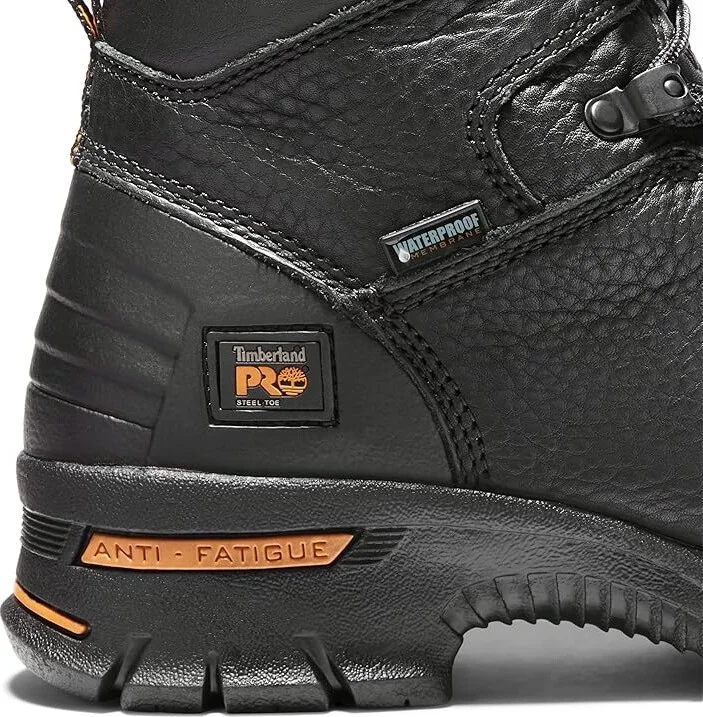 Timberland PRO Endurance PR 6 Waterproof Steel Toe Men's Work Lace-up Boots Black-2024 NEW : 8 D - Medium, Leather - Image 4