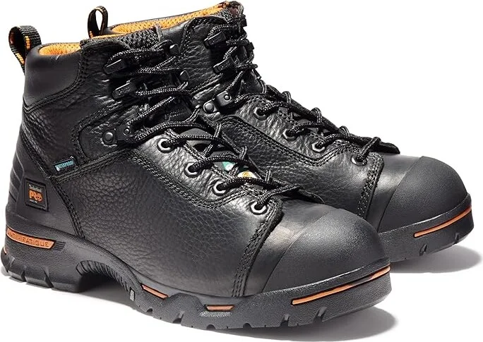 Timberland PRO Endurance PR 6 Waterproof Steel Toe Men's Work Lace-up Boots Black-2024 NEW : 8 D - Medium, Leather - Image 5