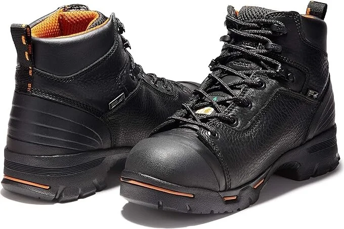 Timberland PRO Endurance PR 6 Waterproof Steel Toe Men's Work Lace-up Boots Black-2024 NEW : 8 D - Medium, Leather - Image 6