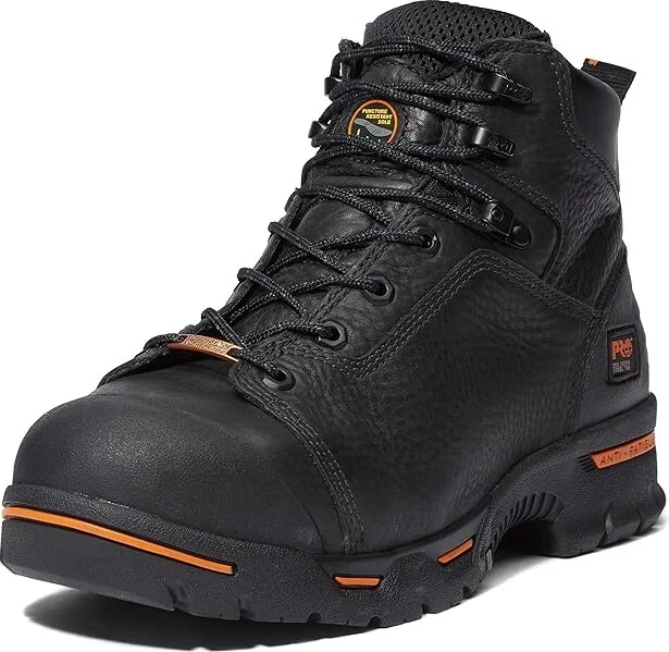 Timberland PRO Endurance PR 6 Waterproof Steel Toe Men's Work Lace-up Boots Black-2024 NEW : 8 D - Medium, Leather