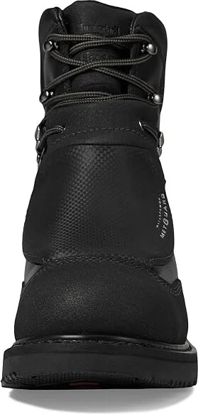 Timberland PRO External Met Guard 8 Inch Steel Safety Toe Waterproof Men's Work Boots Black : 8 E - Wide, Leather - Image 2