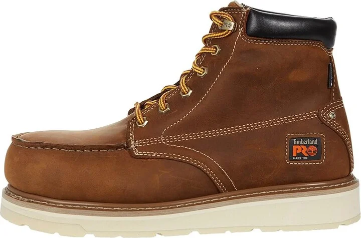 Timberland PRO Gridworks 6 Alloy Safety Toe Waterproof Men's Shoes Golden Brown1 : Men's 7.5 - Women's 9 Medium, Leather - Image 6