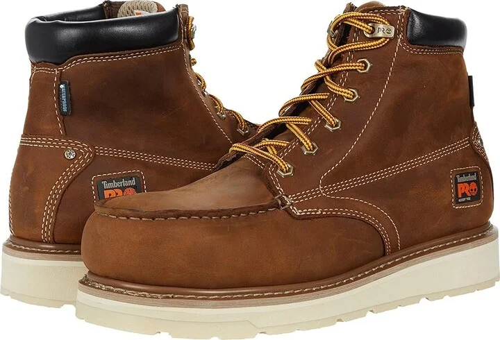 Timberland PRO Gridworks 6 Alloy Safety Toe Waterproof Men's Shoes Golden Brown1 : Men's 7.5 - Women's 9 Medium, Leather
