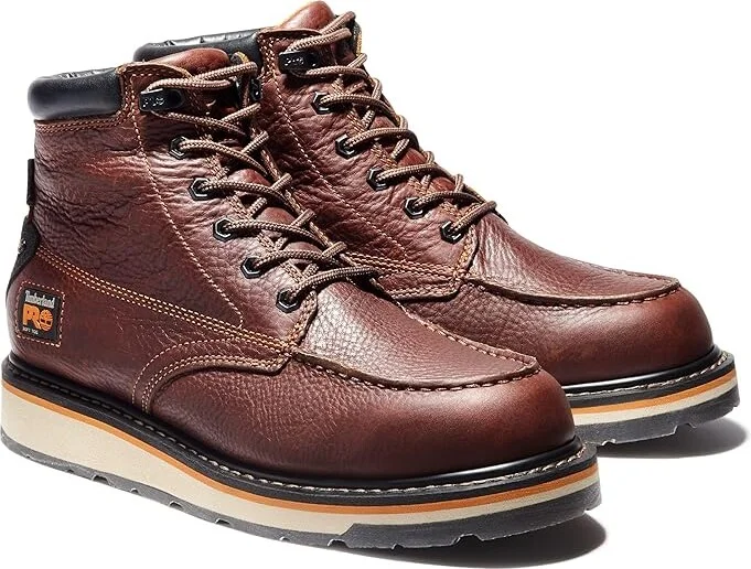 Timberland PRO Gridworks 6 Moc Soft Toe Waterproof Men's Work Lace-up Boots Brown Tempest Rancher : 14 D - Medium, Leather - Image 5