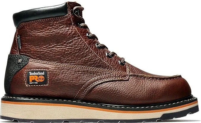 Timberland PRO Gridworks 6 Moc Soft Toe Waterproof Men's Work Lace-up Boots Brown Tempest Rancher : 14 D - Medium, Leather - Image 7