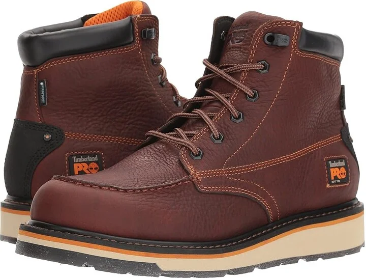 Timberland PRO Gridworks 6 Moc Soft Toe Waterproof Men's Work Lace-up Boots Brown Tempest Rancher : 14 D - Medium, Leather