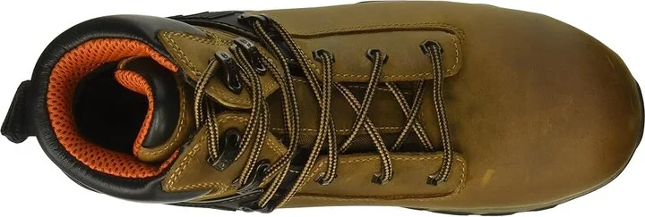 Timberland PRO Hypercharge 6 Composite Safety Toe Waterproof Men's Work Boots Brown Distressed1 : 8.5 E - Wide, Leather - Image 2