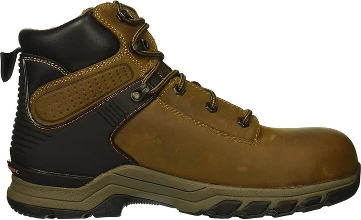 Timberland PRO Hypercharge 6 Composite Safety Toe Waterproof Men's Work Boots Brown Distressed1 : 8.5 E - Wide, Leather - Image 7