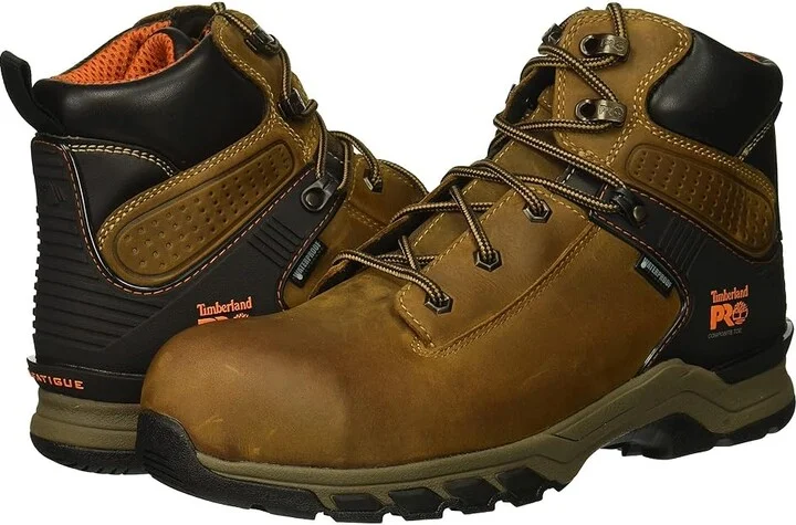Timberland PRO Hypercharge 6 Composite Safety Toe Waterproof Men's Work Boots Brown Distressed1 : 8.5 E - Wide, Leather