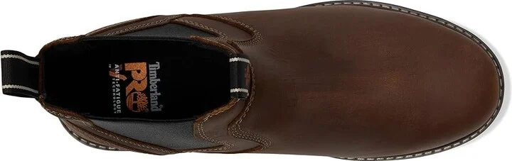Timberland PRO Irvine Chelsea Wedge Soft Toe Men's Work Boots Medium Brown : 9.5 D - Medium, Leather - Image 2