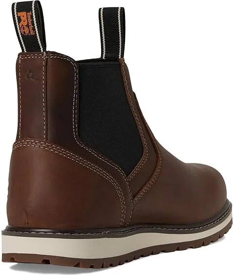 Timberland PRO Irvine Chelsea Wedge Soft Toe Men's Work Boots Medium Brown : 9.5 D - Medium, Leather - Image 4