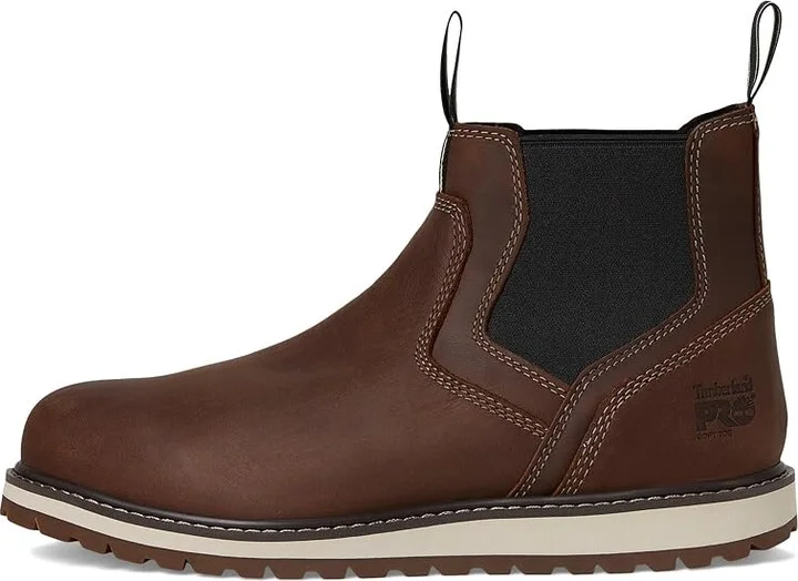 Timberland PRO Irvine Chelsea Wedge Soft Toe Men's Work Boots Medium Brown : 9.5 D - Medium, Leather - Image 6