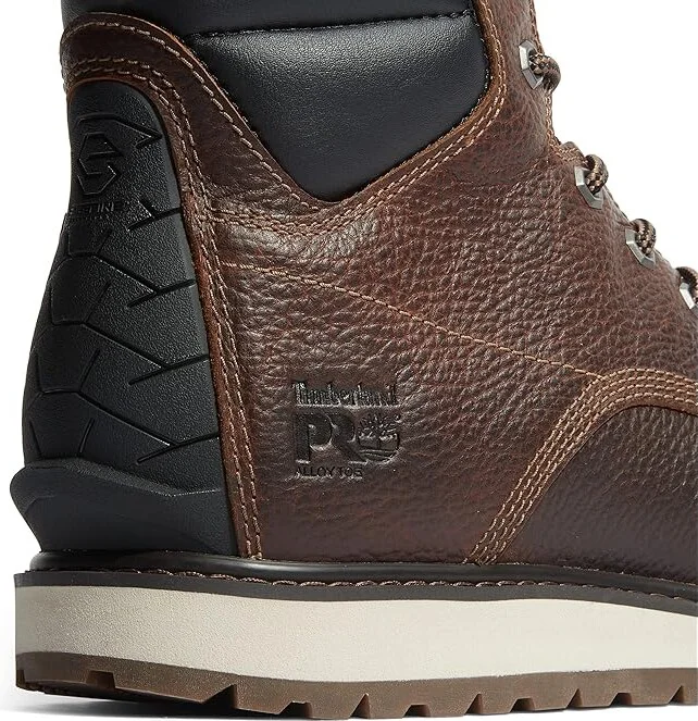 Timberland PRO Irvine Wedge 6 Alloy Safety Toe Men's Shoes Brown2024 NEW : 12 E - Wide, Leather - Image 4