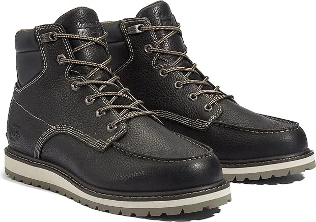 Timberland PRO Irvine Wedge 6 Soft Toe Men's Shoes Black2024 NEW : 7.5 E - Wide, Leather - Image 5