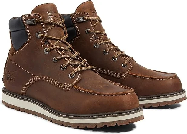 Timberland PRO Irvine Wedge 6 Soft Toe Men's Shoes Cathay Spice Brown2024 NEW : 11.5 D - Medium, Leather - Image 5