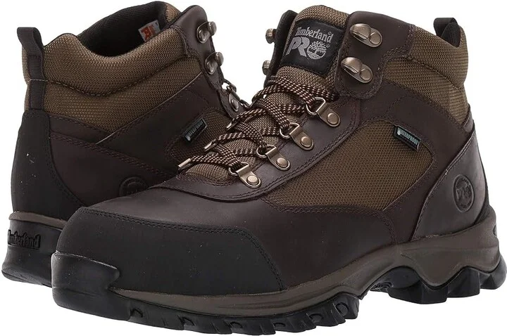 Timberland PRO Keele Ridge Steel Safety Toe Wateproof Men's Work Boots Brown : 7 E - Wide, Leather