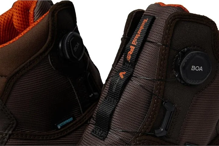 Timberland PRO Magnitude BOA 8 Inch Composite Safety Toe Waterproof Puncture Resistant Men's Work Boots Brown : 14 D - Medium, Synthetic - Image 5