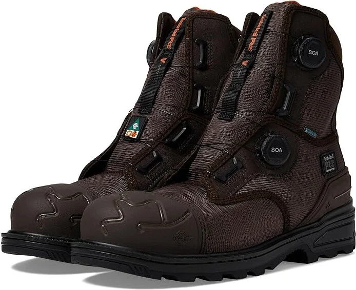 Timberland PRO Magnitude BOA 8 Inch Composite Safety Toe Waterproof Puncture Resistant Men's Work Boots Brown : 14 D - Medium, Synthetic