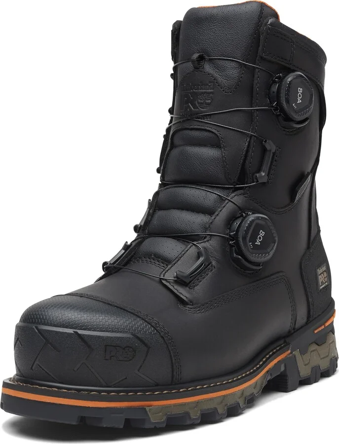 Timberland PRO Men's Boondock BOA 8 Inch Composite Safety Toe Waterproof Puncture Resistant Industrial Work Boot