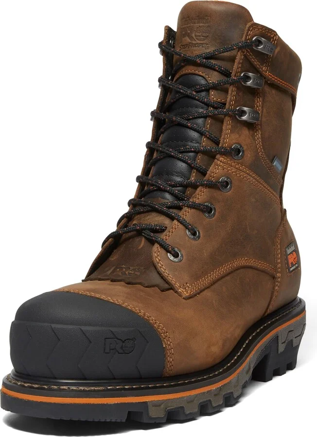 Timberland PRO Men's Boondock HD Logger 8 Inch Composite Safety Toe Insulated Waterproof Industrial Work Boot