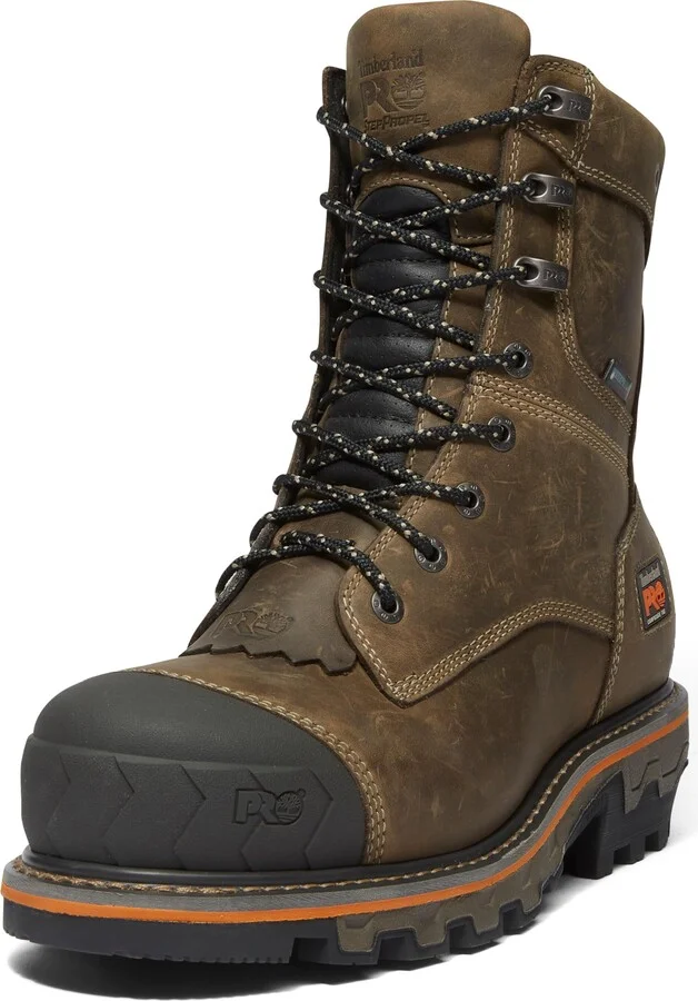 Timberland PRO Men's Boondock HD Logger 8 Inch Composite Safety Toe Waterproof Industrial Work Boot